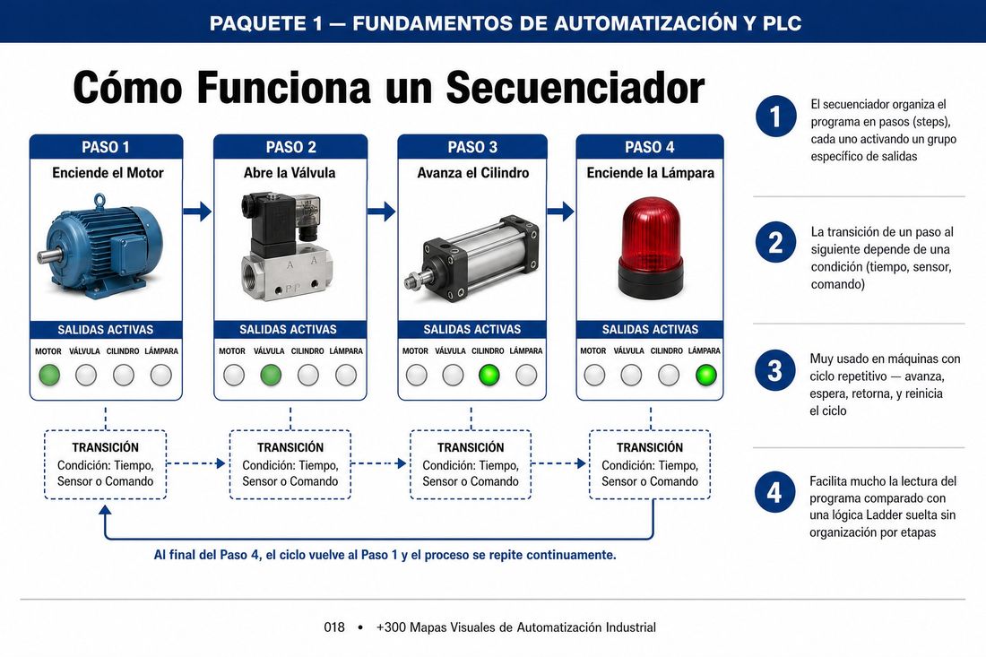 Mapa visual: Cómo funciona un secuenciador