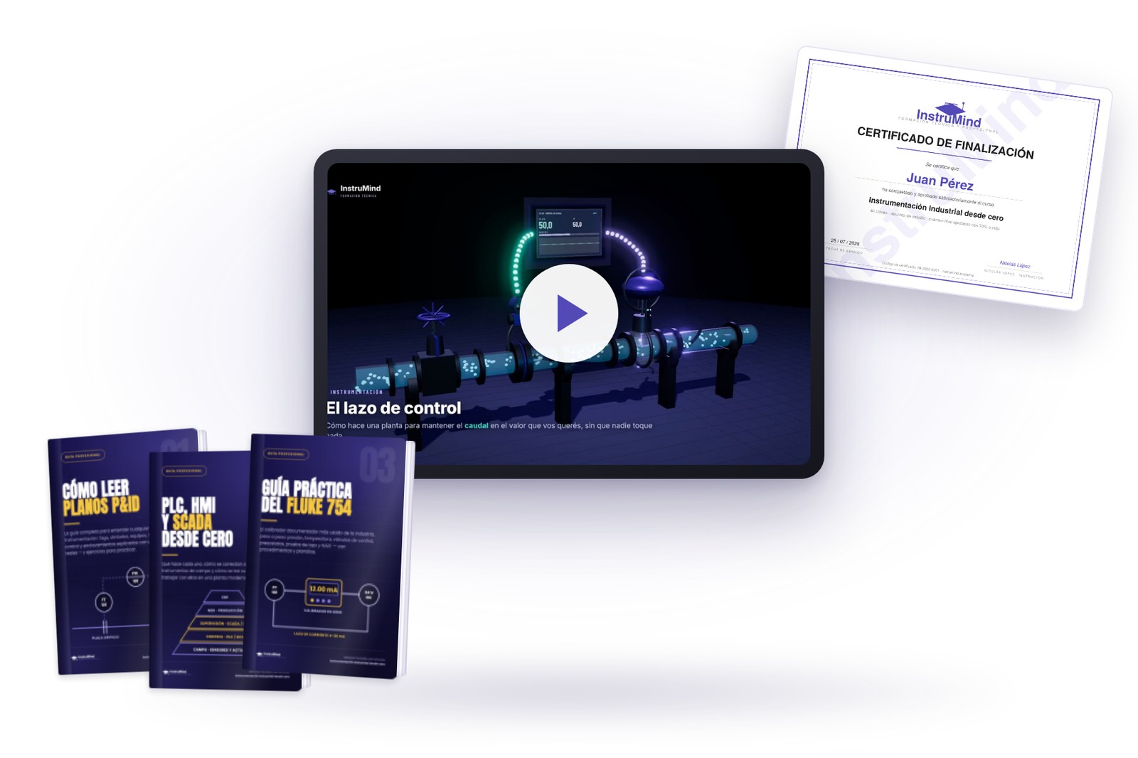 Curso de Instrumentación en video + las 3 guías + el certificado