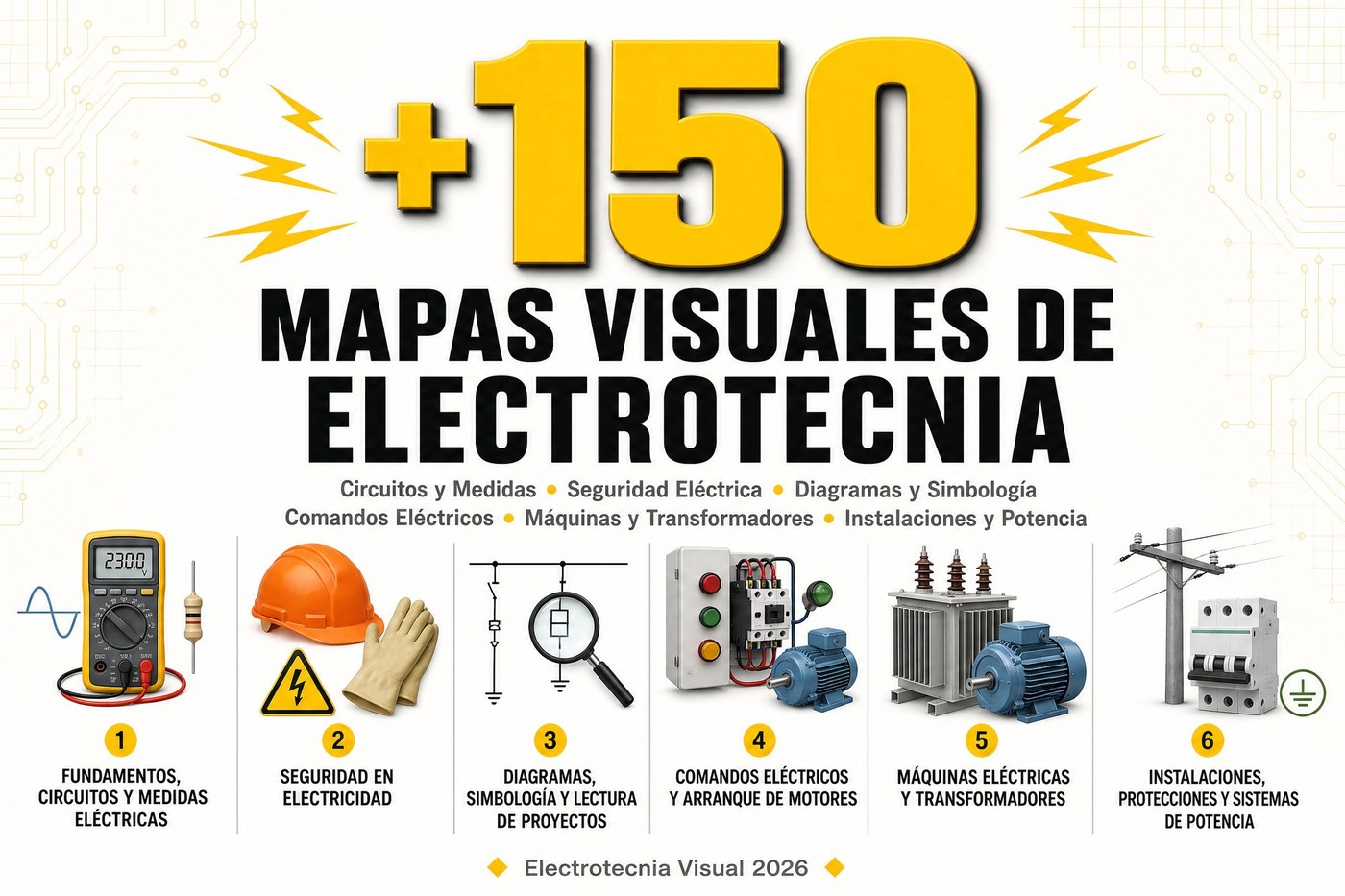 Tapa de +150 Mapas Visuales de Electrotecnia